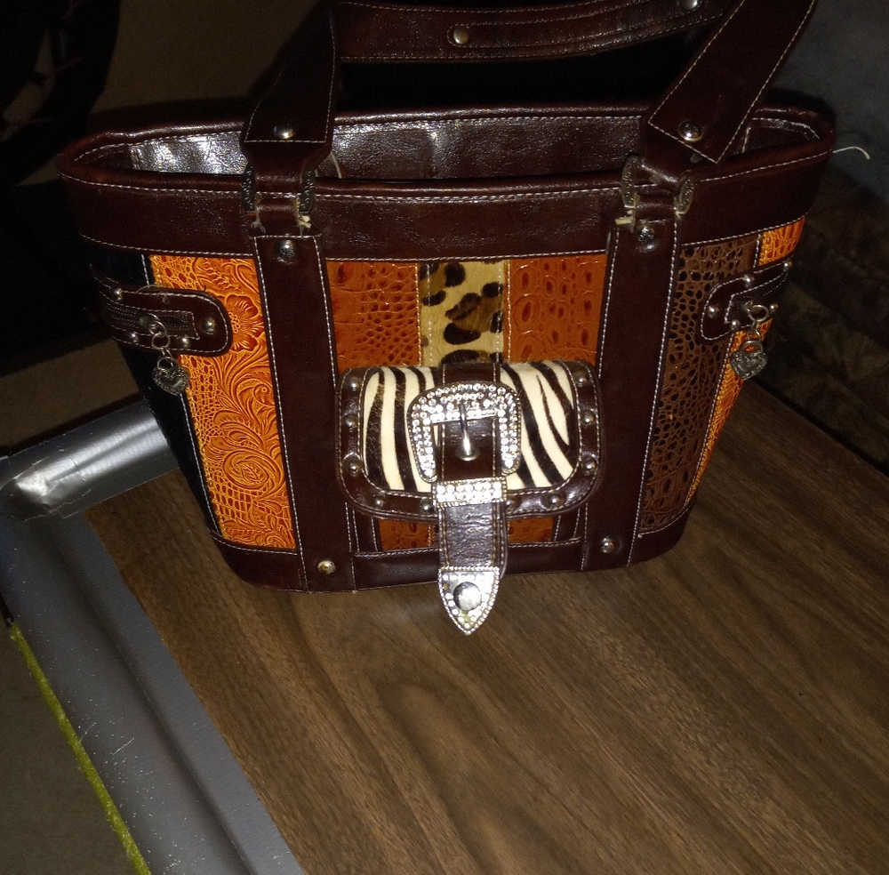 Women's Brown Leopard Purse